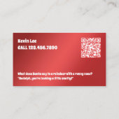 Carte De Visite QR Funny Père Noël à louer (Dos)