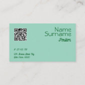 Carte de visite QR gris turquoise vert triangle (Dos)