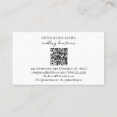 Carte De Visite *~* QR Marble Logo Parties scintillant Or AP66 Pho (Dos)