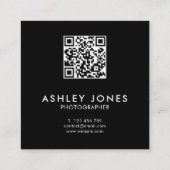 Carte de visite QR minimaliste moderne (Dos)