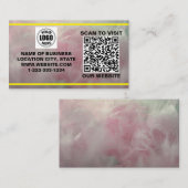 Carte de visite QR moderne – Style Marbre (Devant / Derrière)