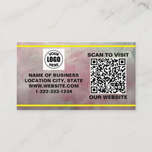 Carte de visite QR moderne – Style Marbre (Devant)