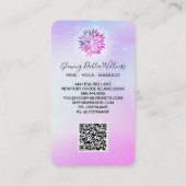 Carte De Visite *~* QR Ombre Mandala AP2 Dahlia Pastel Rose bleu (Dos)