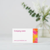 Carte de visite QR orange Abstrait fuchsia (Debout devant)