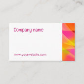 Carte de visite QR orange Abstrait fuchsia (Devant)