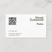 Carte de visite QR orange jaune Abstrait (Dos)