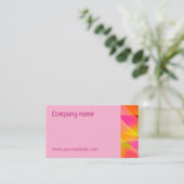 Carte de visite QR orange jaune fuchsia abstrait (Debout devant)