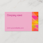 Carte de visite QR orange jaune fuchsia abstrait (Devant)