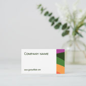 Carte de visite QR orange jaune vert Abstrait (Debout devant)