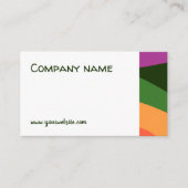 Carte de visite QR orange jaune vert Abstrait (Devant)