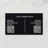 Carte de visite QR personnalisé de deux noms (Dos)