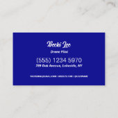 Carte De Visite QR personnalisé du pilote UAV (Dos)