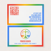 Carte de visite QR personnalisé du serveur de proc (Extérieur déplié)