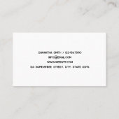 Carte de visite QR personnalisé EyeLash Tech (Dos)