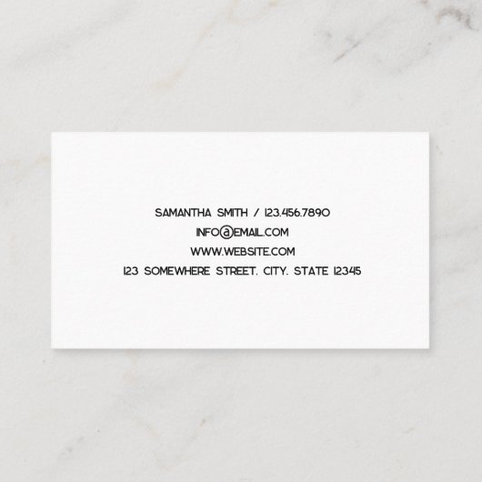 Carte de visite QR personnalisé EyeLash Tech (Dos)