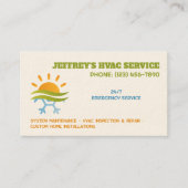 Carte De Visite QR personnalisé HVAC (Devant)