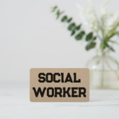 Carte De Visite QR personnalisé MSW de Social Worker (Debout devant)