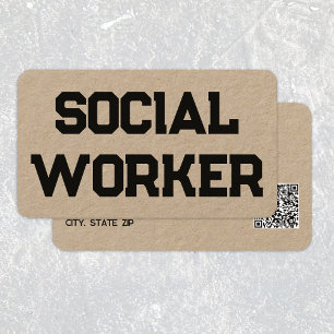 Carte De Visite QR personnalisé MSW de Social Worker