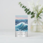 Carte De Visite *~* QR Plage Ornate Vagues de sable Mer Océan AR7 (Debout devant)