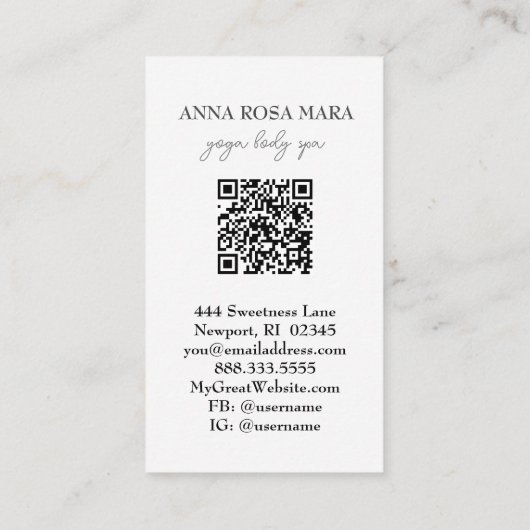 Carte De Visite *~* QR Plage Ornate Vagues Mer Océan O7 Sable (Dos)