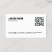 Carte De Visite QR Plumber (Dos)