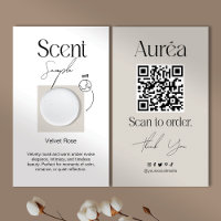 Carte de visite QR pour échantillon de parfum de b