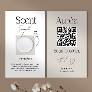 Carte de visite QR pour échantillon de parfum de b