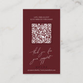 Carte de visite QR pour échantillon de parfum de b (Dos)