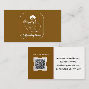 Carte de visite QR pour salon de café