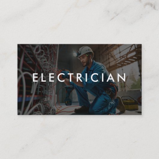 Carte De Visite *~* QR Professionsal Electrician AP75 Photo (Devant)