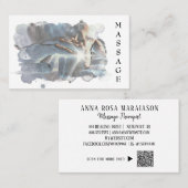 Carte De Visite *~*. QR Reiki Massage Therapist Massage Therapy (Devant / Derrière)