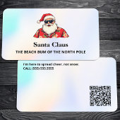 Carte De Visite QR Santa for Hire Funny