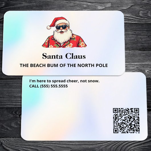 Carte De Visite QR Santa for Hire Funny