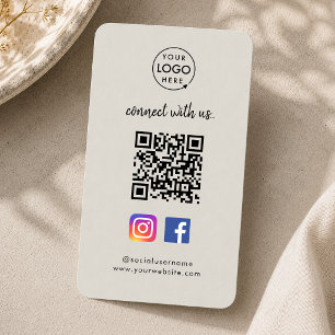 Carte De Visite QR scan to Connect Instagram