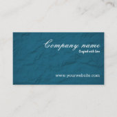 Carte de visite QR turquoise texture papier pour b (Devant)