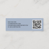 Carte de visite QRCode bleu Dusty moderne (Dos)