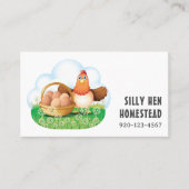 Carte de visite QRCode du poulet de dessin (Devant)