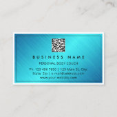 Carte De Visite QRCODE Logo Corps Sculpture Métallique Massé TURQU (Dos)