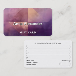 Carte De Visite Quadrant Doux Design Minimaliste