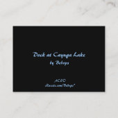 Carte De Visite Quai à Cayuga Lake ATC (Dos)