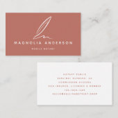 Carte De Visite Qualité du noeud mobile | Terracotta (Devant / Derrière)