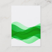 Carte De Visite Qualité Vert & Blanc Unique Moderne Courbes Motifs (Dos)
