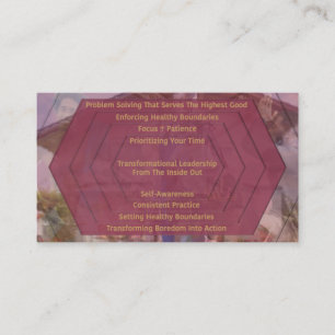 Carte De Visite Qualités de leadership transformationnel (avec cod