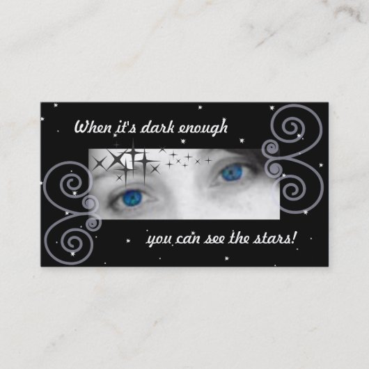 Carte De Visite Quand il est assez foncé vous pouvez voir les (Devant)