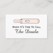 Carte De Visite Quand il est temps d'appeler la grossesse de Doula (Devant)