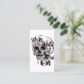 Carte De Visite quand le ciel est gris squelette (Debout devant)