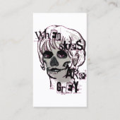 Carte De Visite quand le ciel est gris squelette (Devant)