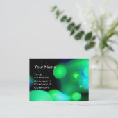 Carte De Visite QUANTUM BUBBLES MONOGRAM vert vif (Debout devant)