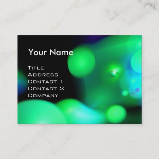 Carte De Visite QUANTUM BUBBLES MONOGRAM vert vif (Devant)