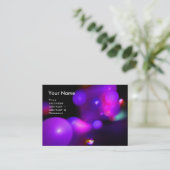 Carte De Visite QUANTUM BUBBLES MONOGRAM Vibrant bleu (Debout devant)